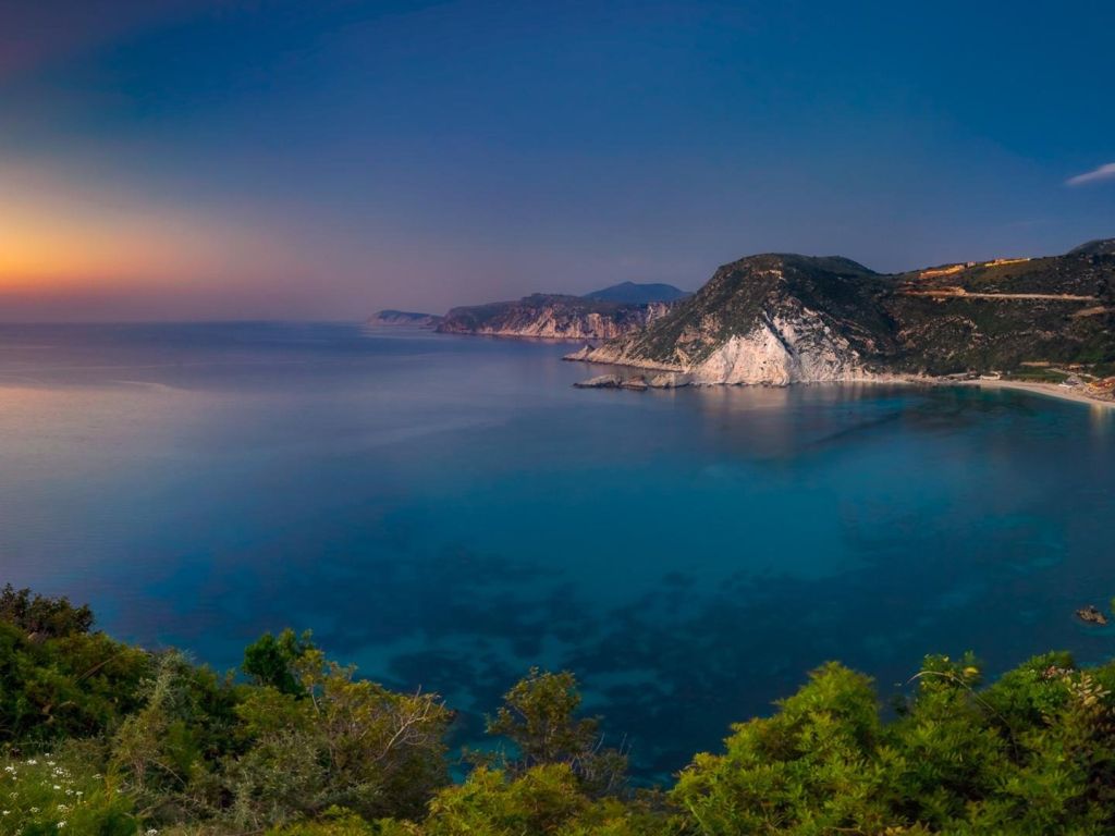 Sunset in Cephalonia Island Greece wallpaper