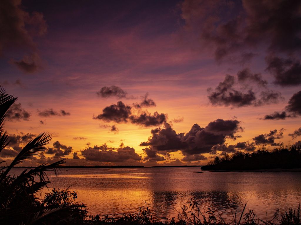 Sunset on Wake Island wallpaper