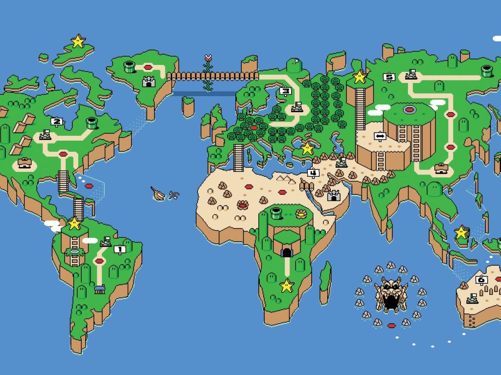 Super Mario World Global Map wallpaper
