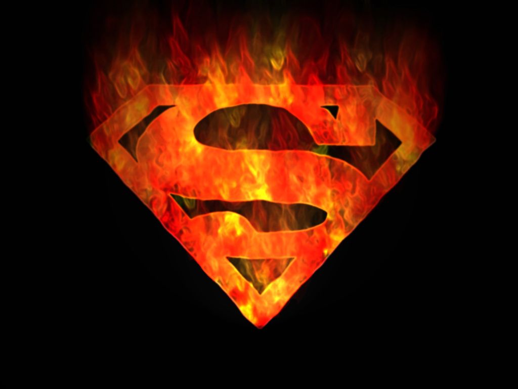 Superman Logo Fire wallpaper