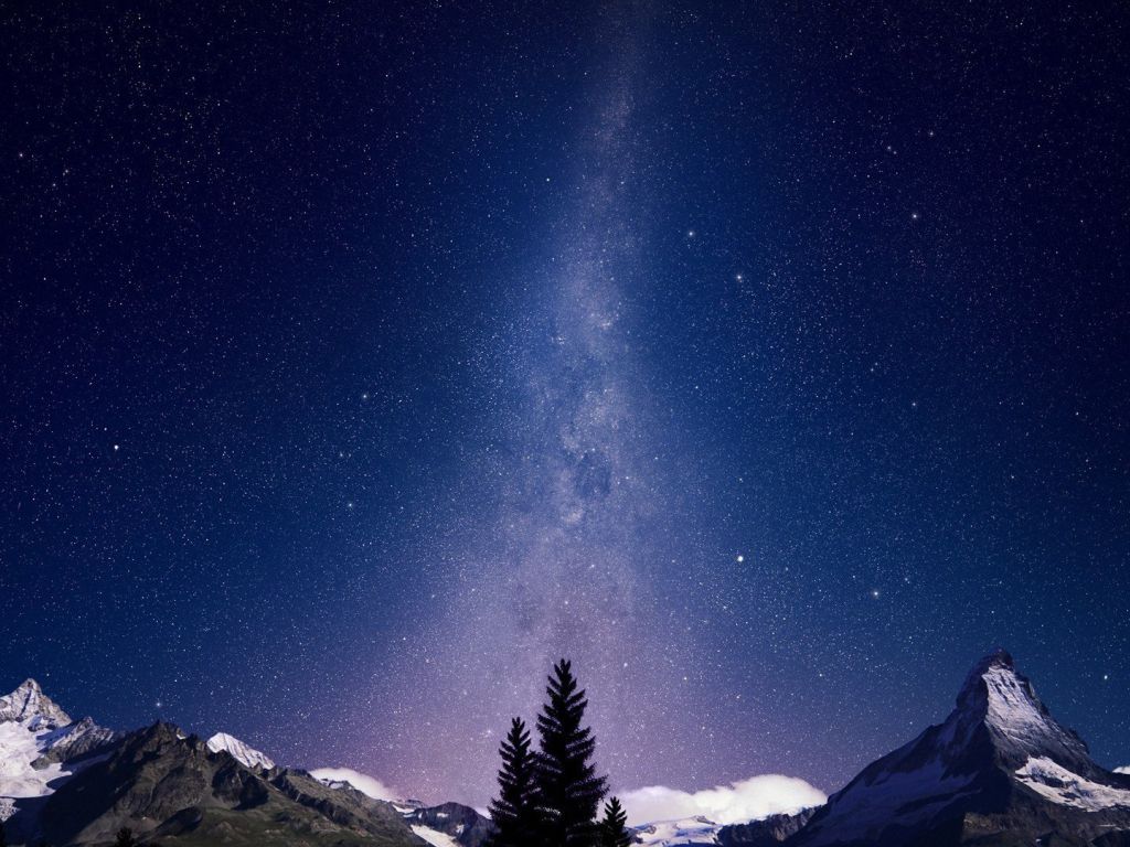 Swiss Alps Night wallpaper
