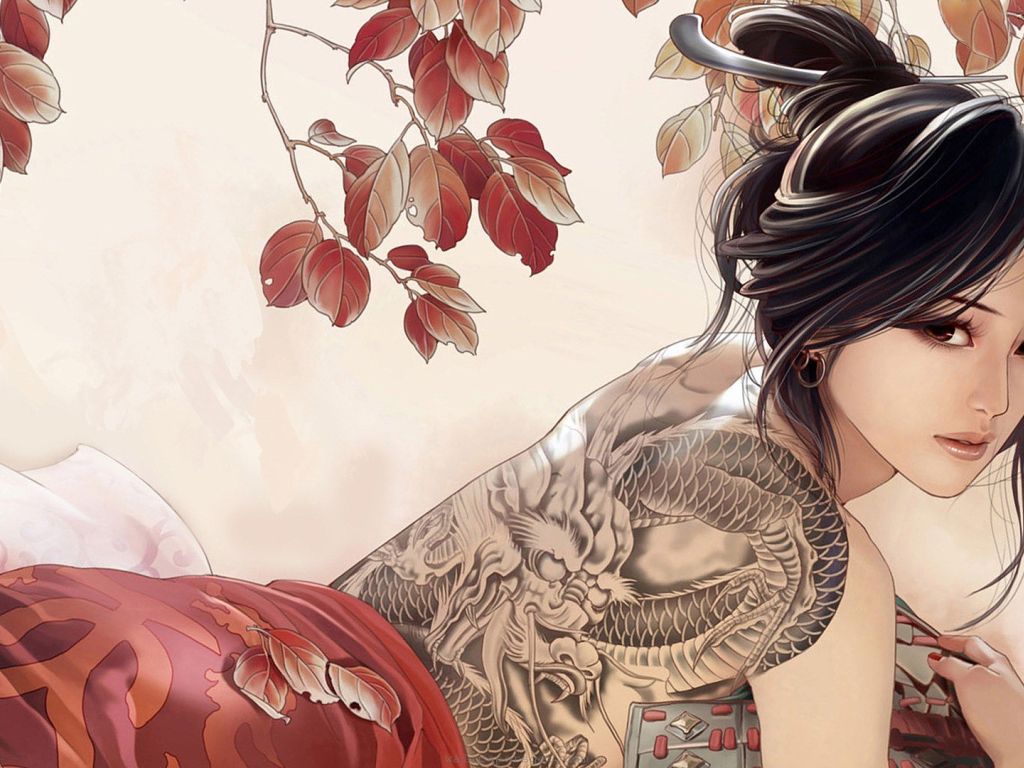 Tattoo Girl Anime wallpaper