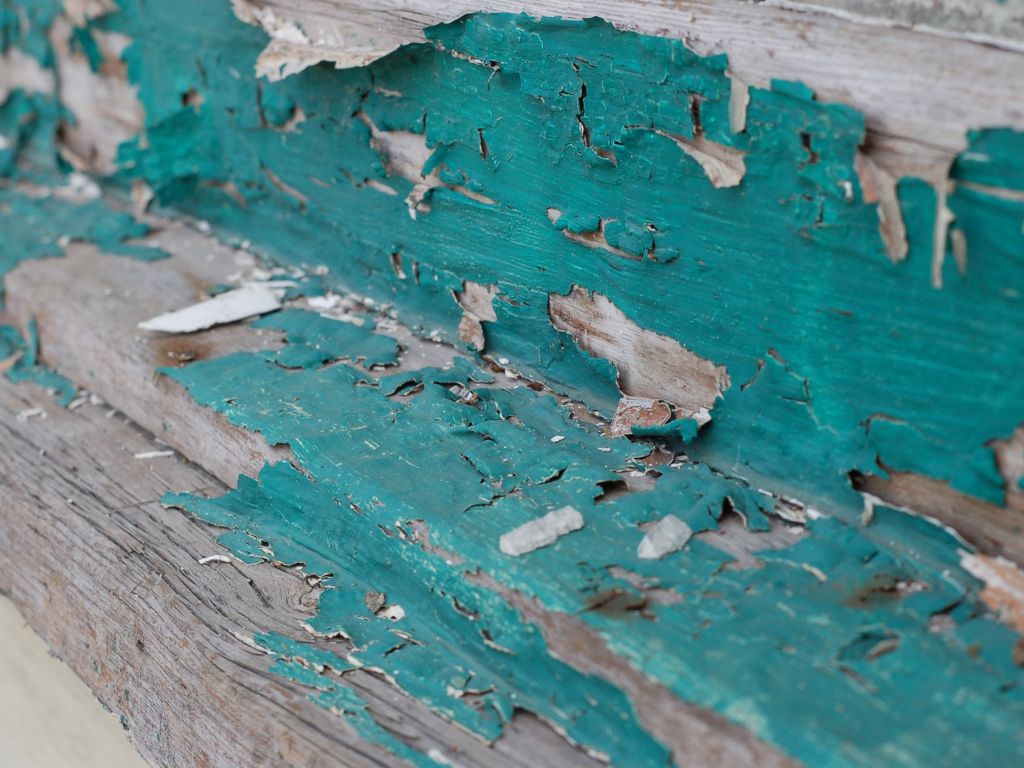 Teal Decaying Paint wallpaper