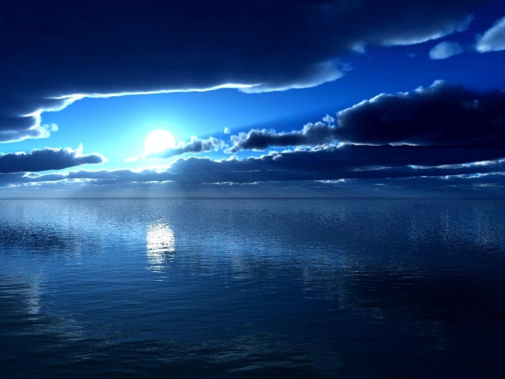 The Blue Sunset Wallpaper In 1024x768 Resolution