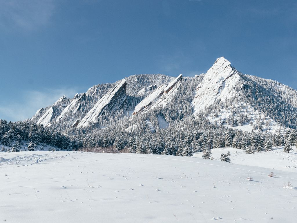 The Flatirons in Winter - Boulder Colorado wallpaper