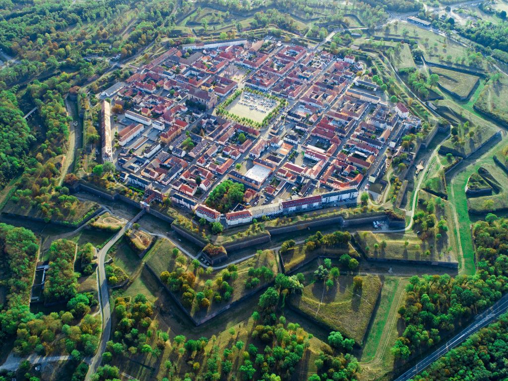 The Fortified Star Town of Neuf-Brisach in France wallpaper