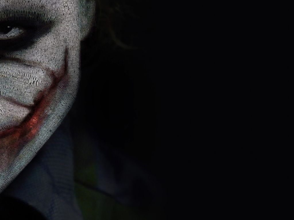 The Joker Typeface Portrait wallpaper