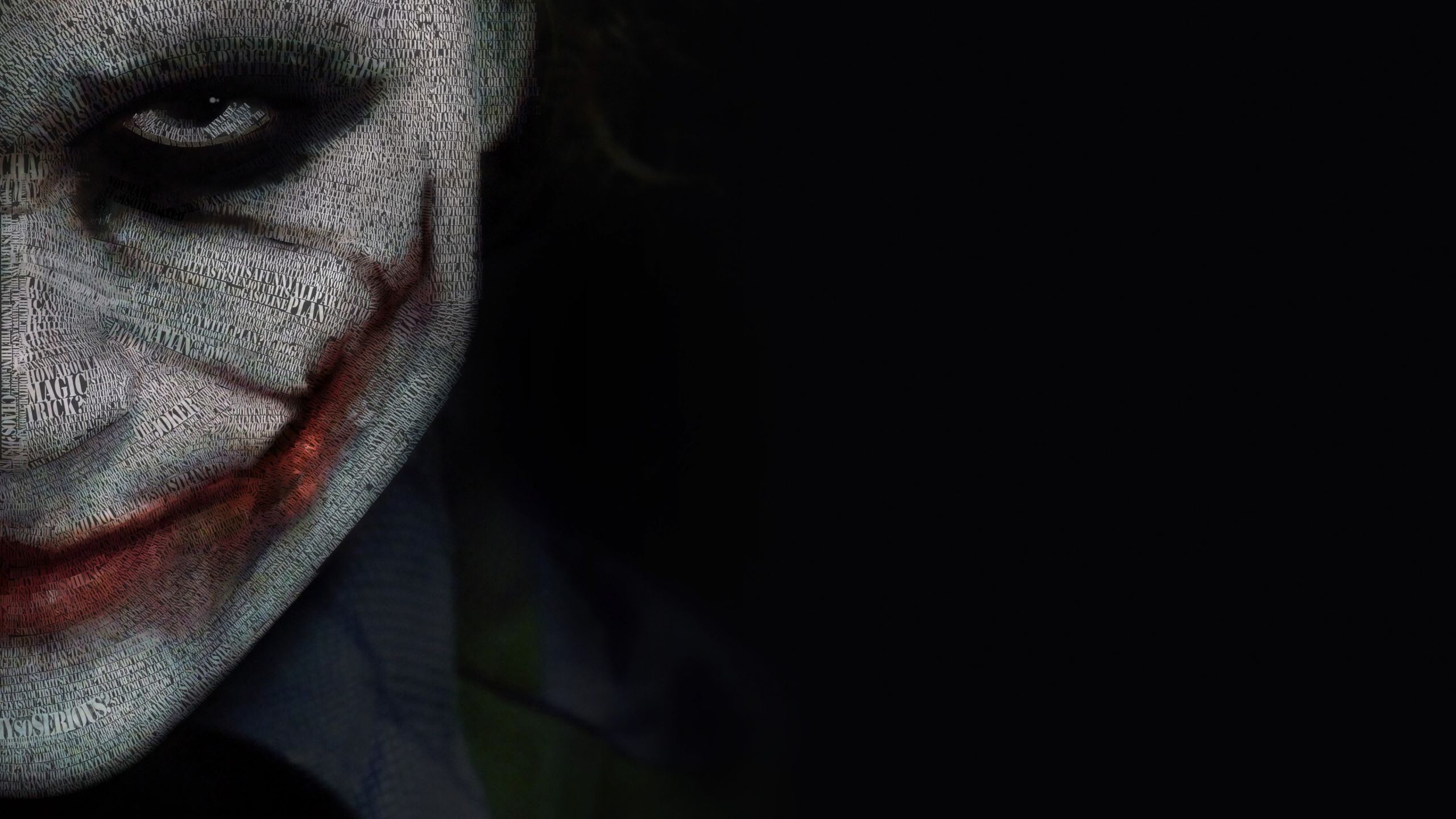 The Joker Typeface Portrait wallpaper in 2560x1440 resolution