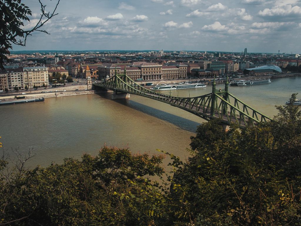 The Liberty Bridge in Budapest wallpaper