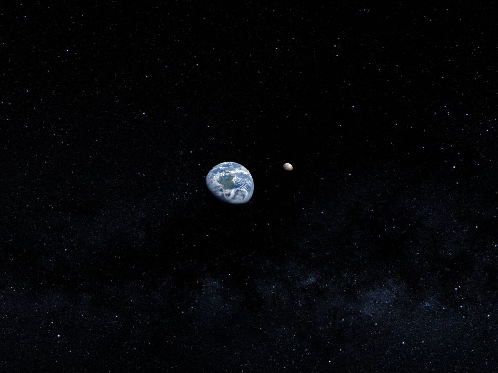 The Moon and Earth wallpaper