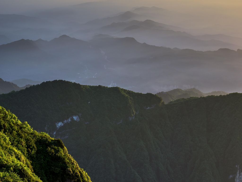 The Pre-sunrise View From Mt. Emei Shan OC wallpaper
