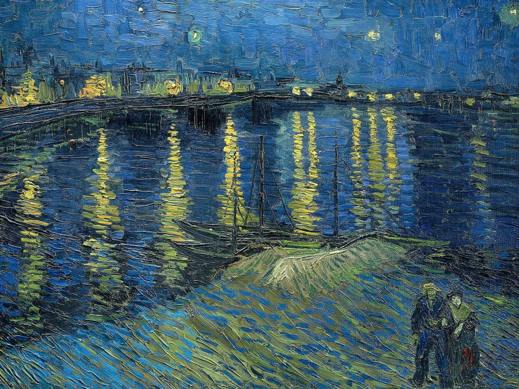 The Starry Night by Vincent Van Gogh wallpaper