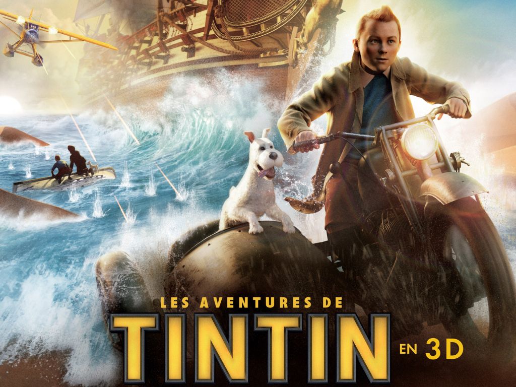Tintin in French wallpaper