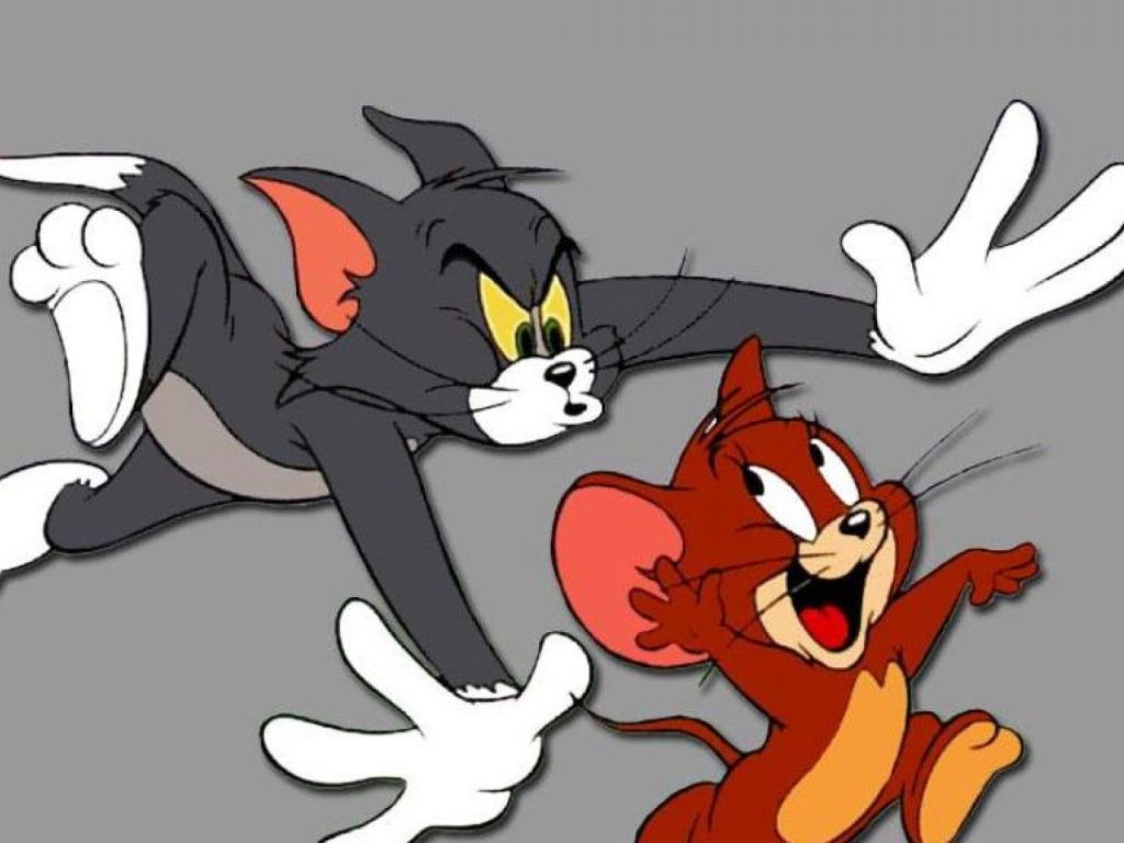 Tom and Jerry Cartoon Cat Mouse Animals Funny Happy Chasing wallpaper