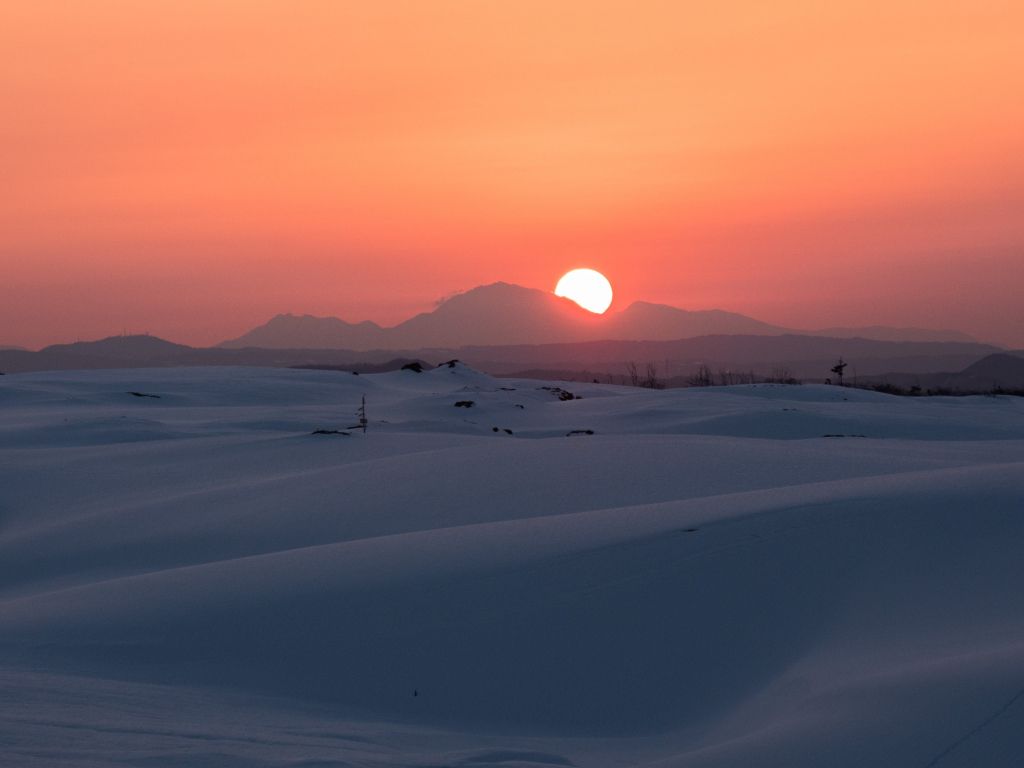 Tottori Snow Sunset wallpaper