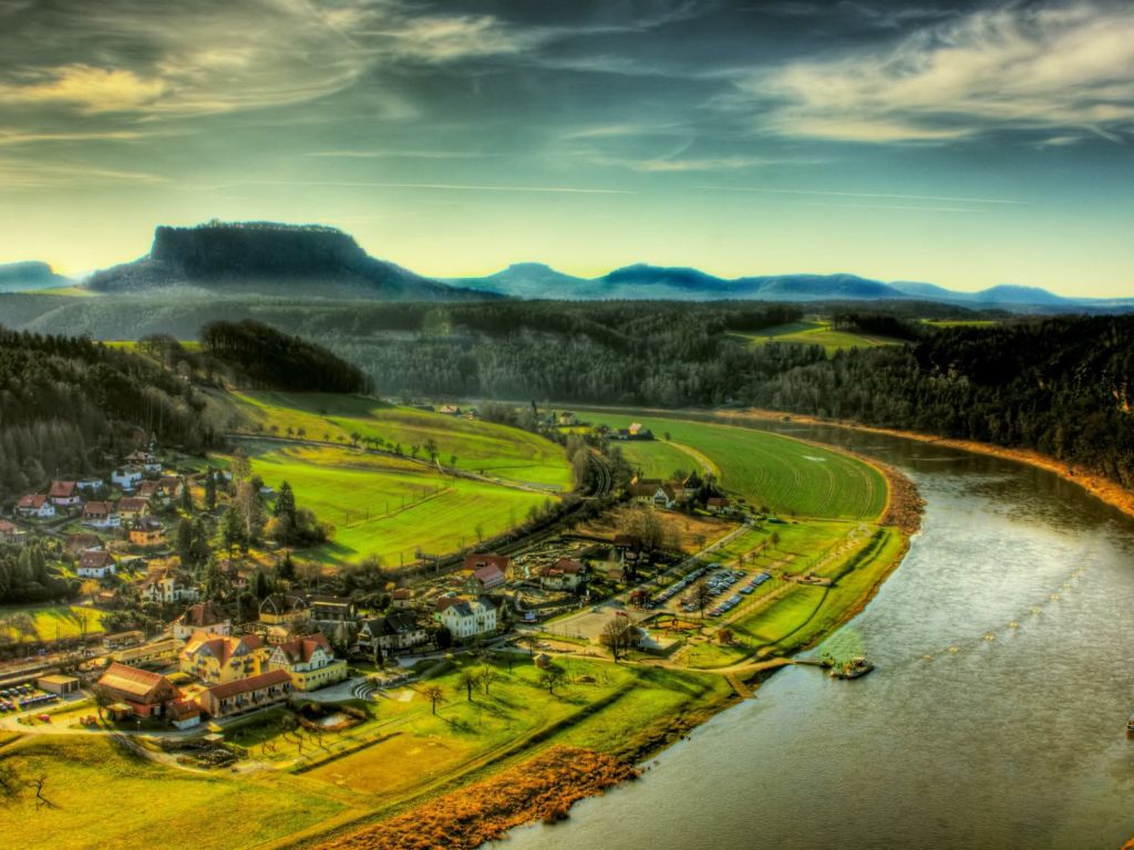Town By The River wallpaper