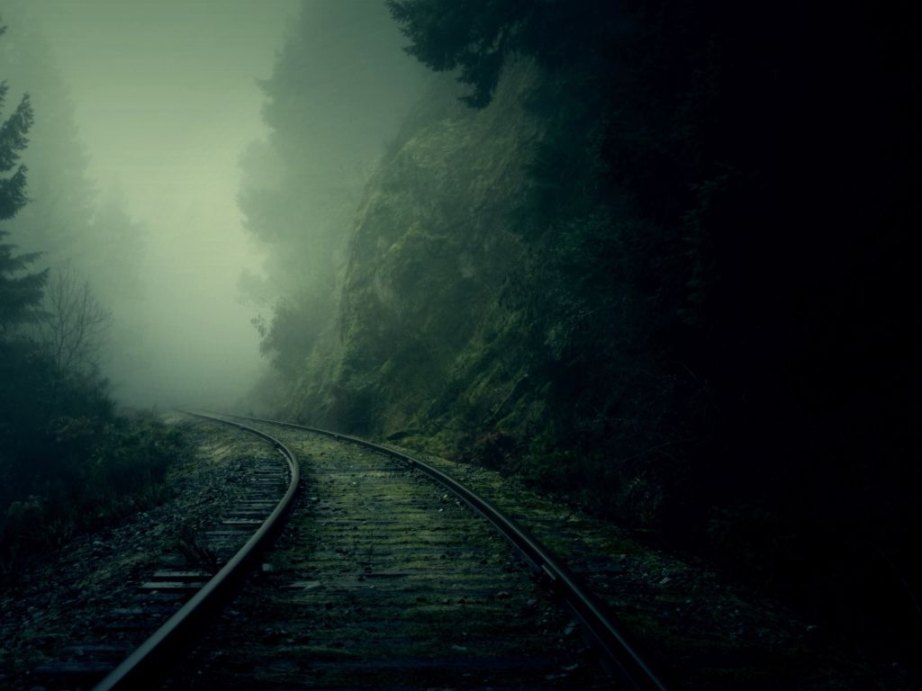 Train Tracks-landscape-mistx wallpaper