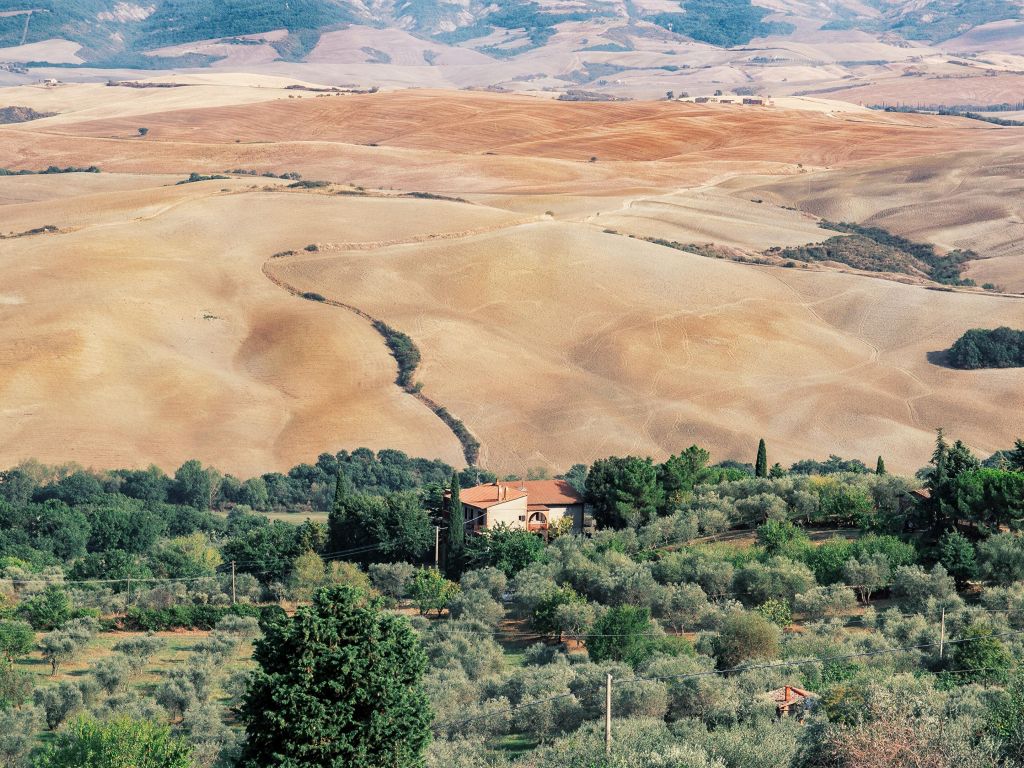 Tuscan Landscape Near Siena Italy wallpaper