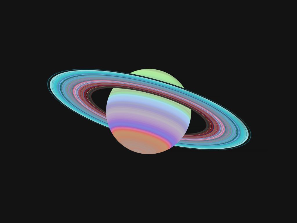Ultraviolet Saturn wallpaper