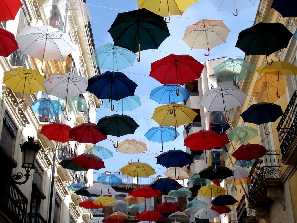 Umbrellas Artistic wallpaper