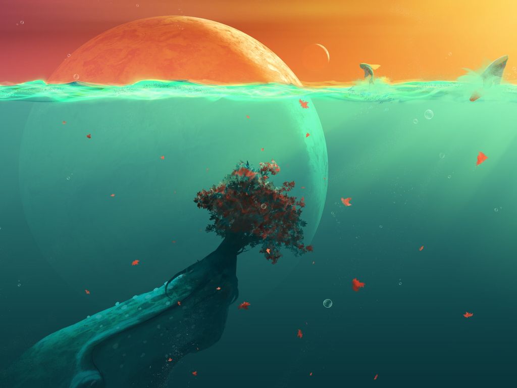 Underwater Tree wallpaper