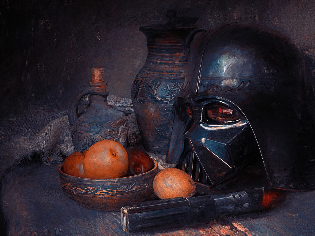 Vader Helmet on Still Life wallpaper