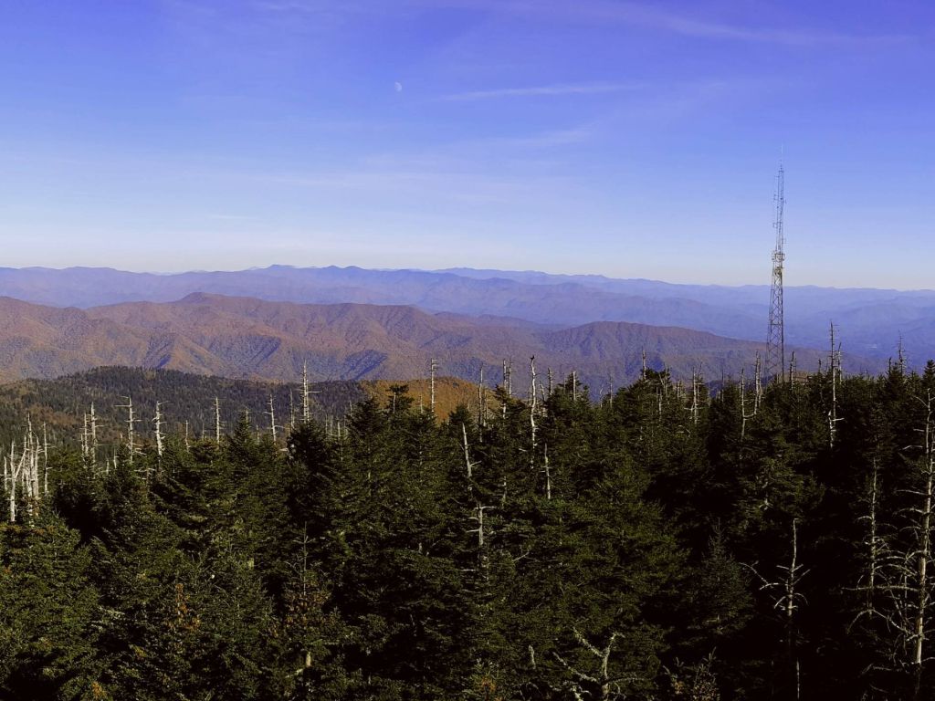 View From Clingmans Dome in the Great Smoky Mountains National Park wallpaper