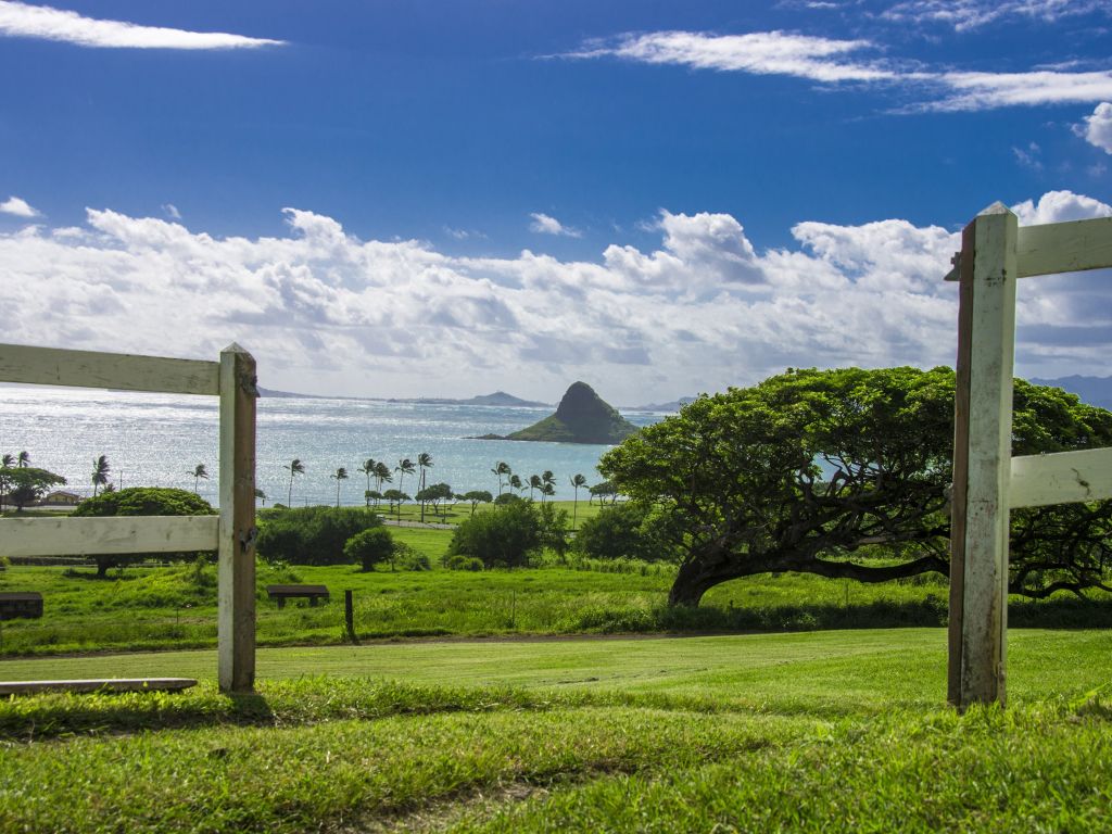 View of Mokoli From Kualoa Ranch Hawaii wallpaper