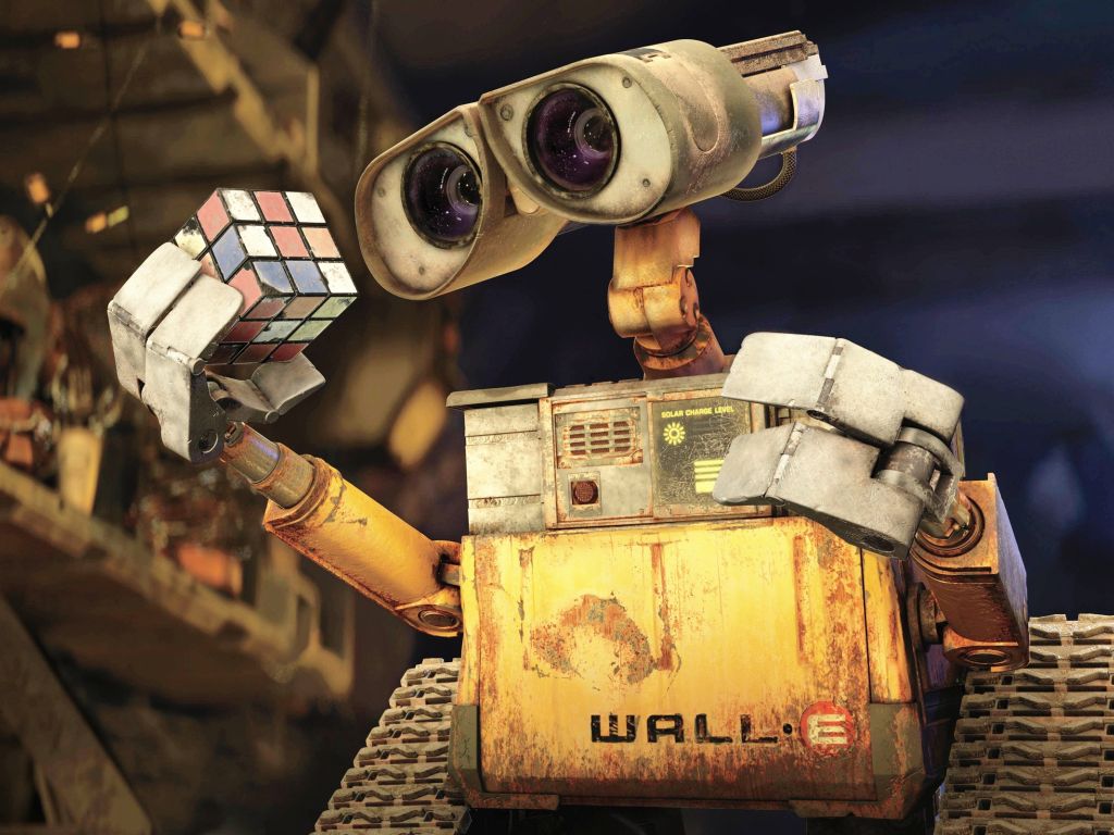 WALL E and Rubiks Cube wallpaper