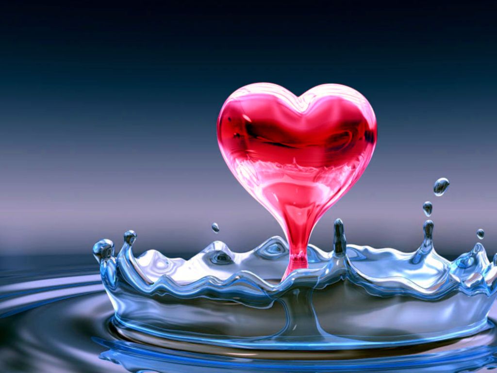 Water Heart Love S wallpaper
