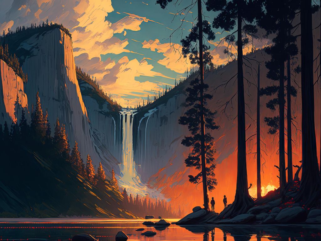 Waterfall wallpaper in 1024x768 resolution