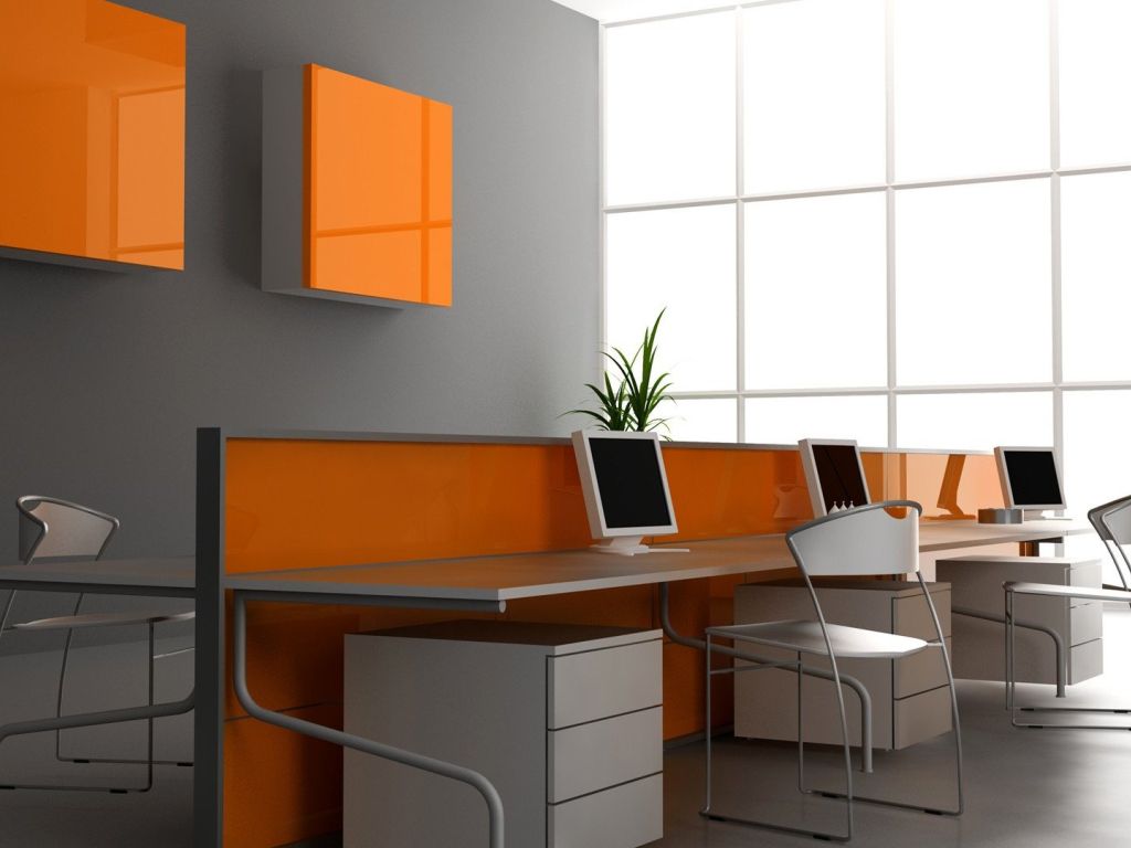Well-Furnished Office wallpaper