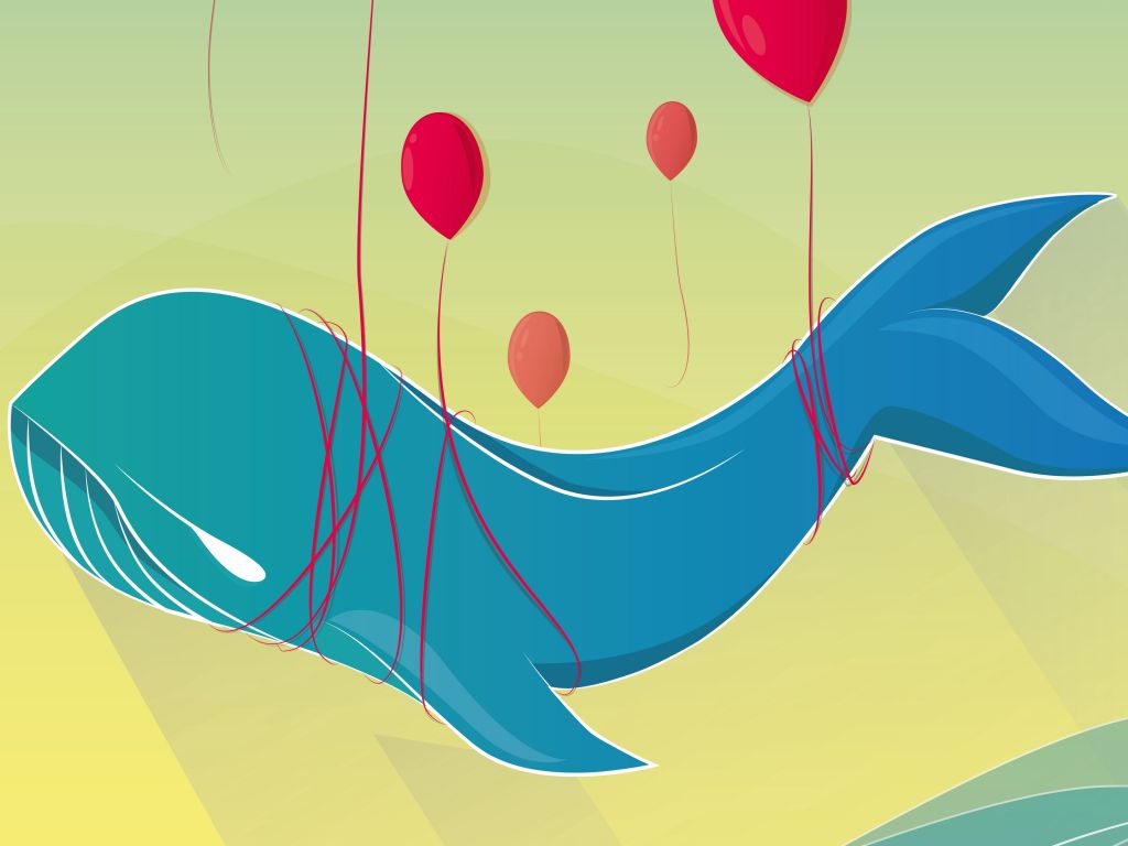 Whale Air Balloons wallpaper