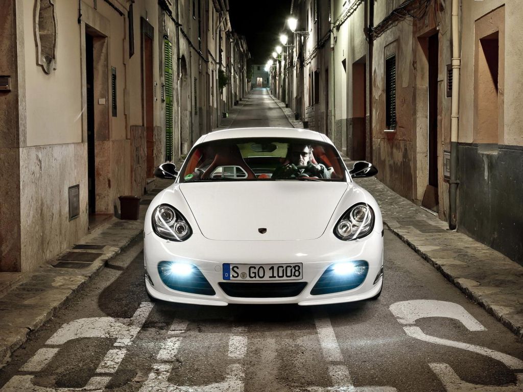White Porsche wallpaper
