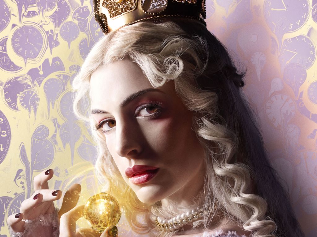 White Queen Alice Through the Looking Glass wallpaper