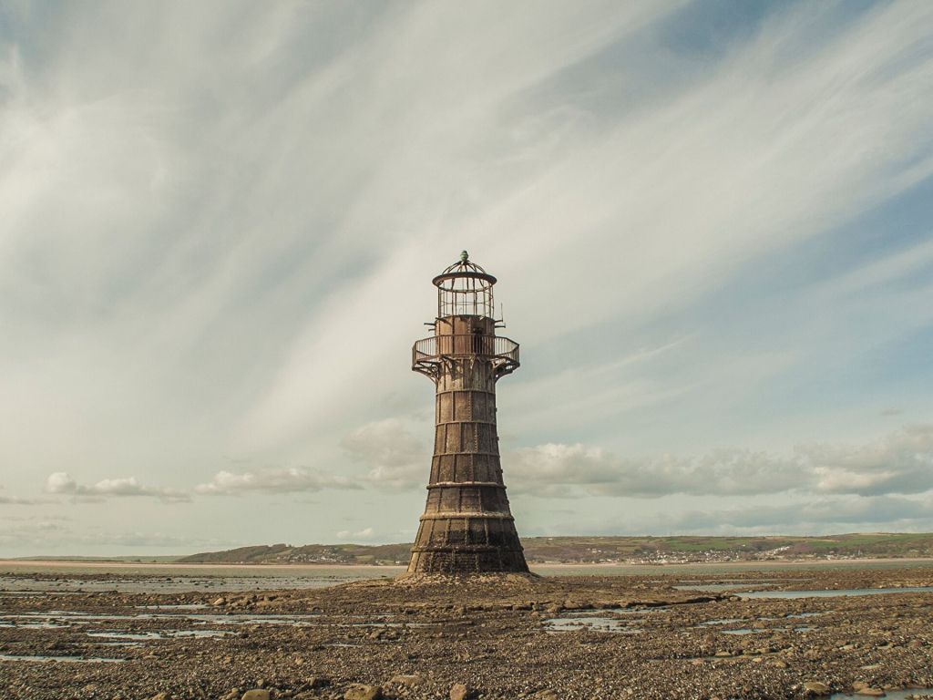 Whiteford Lighthouse Gower South Wales wallpaper