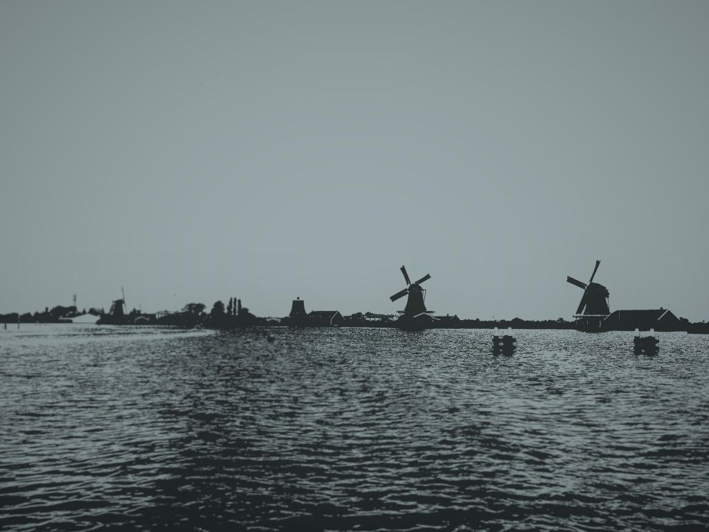Windmills in Zaandam Netherlands wallpaper