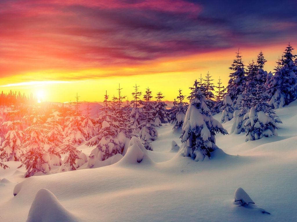 Winters Sunset wallpaper