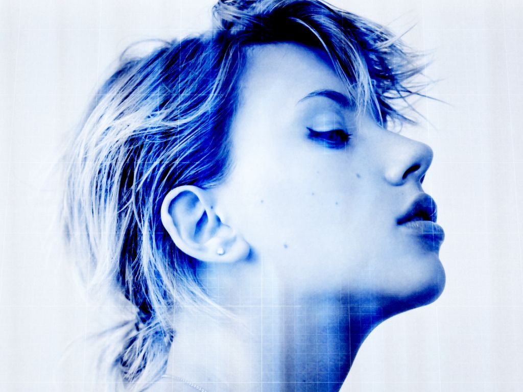 Women Blue Scarlett Johansson Actress wallpaper