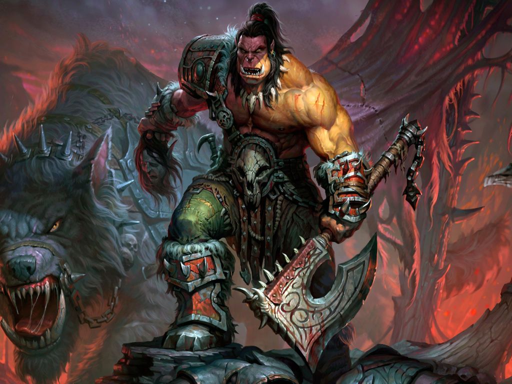World of Warcraft Orc 4K wallpaper
