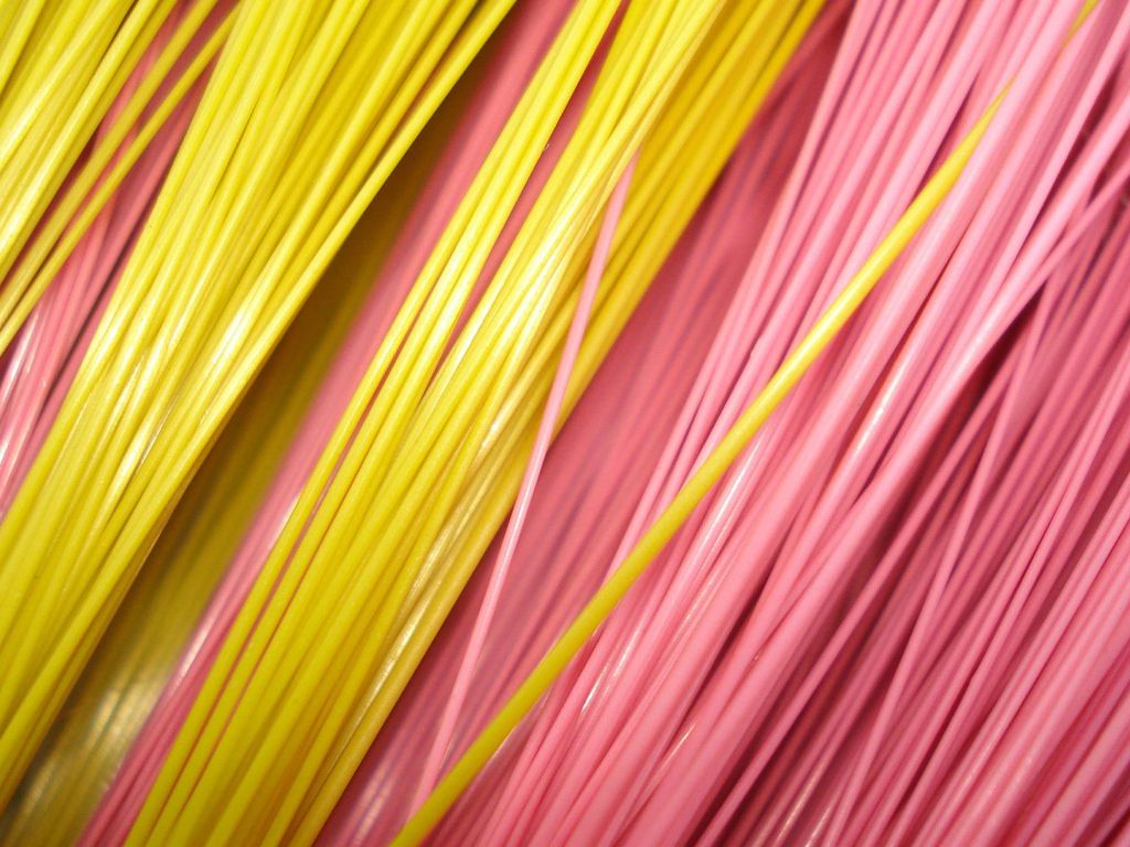 Yellow and Pink Wires wallpaper