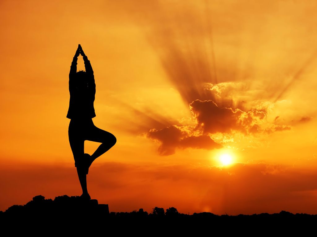 Yoga Sunset S wallpaper